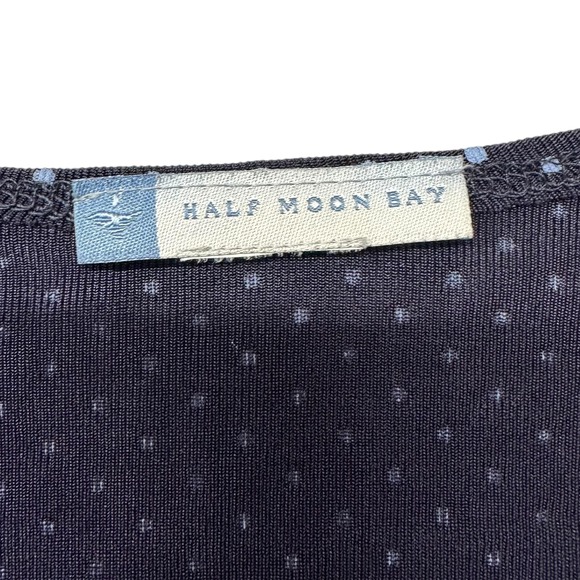 Half Moon Bay Skirt Set Womens Medium Navy Blue Polka Dot Knit Two Piece Outfit - Picture 6 of 7